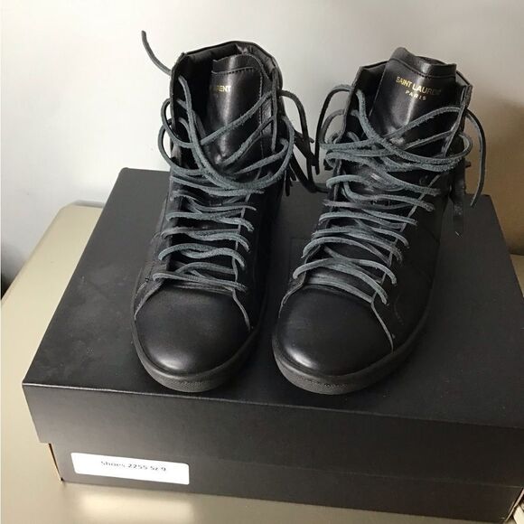 Saint Laurent Black High-Top Athletic Shoes - Picture 4 of 10